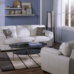 Lanza Leather Sofa White Room