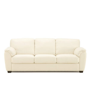 Lanza Leather Sofa White