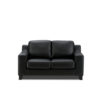 Reed Leather Loveseat Black