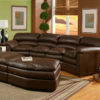 Canyon Leather Sofa Dark Room