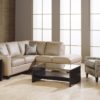 Leeds Leather Sectional Tan Room