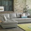 Miami Leather Sectional Gray Room