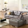 Pachuca Leather Sectional Gray Room