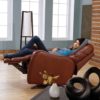 Yates Leather Recliner Open Room