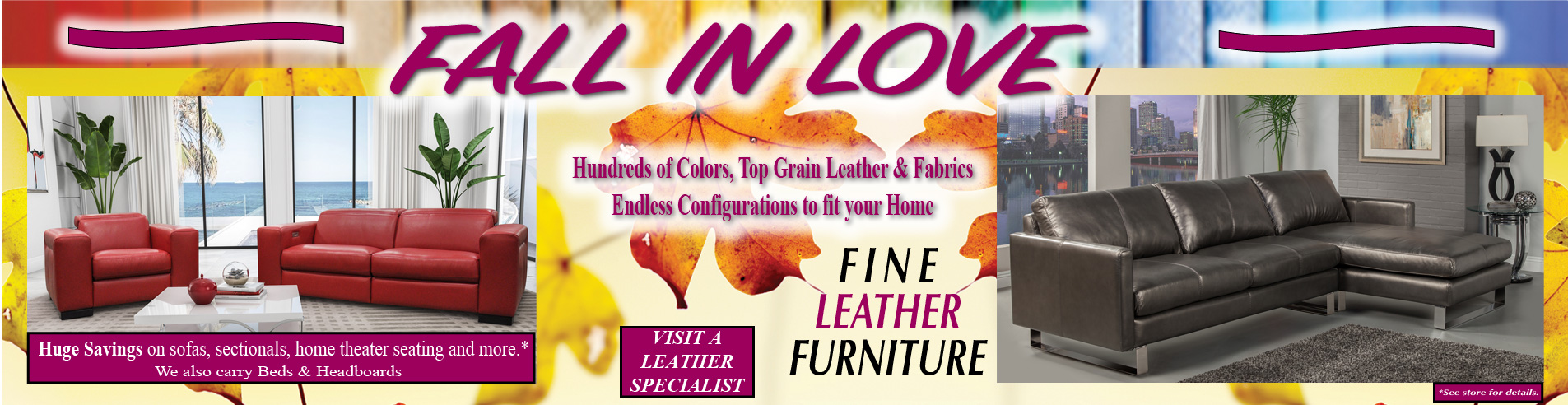 Fall In Love at Leather Express Furniture in Boca and Ft Lauderdale