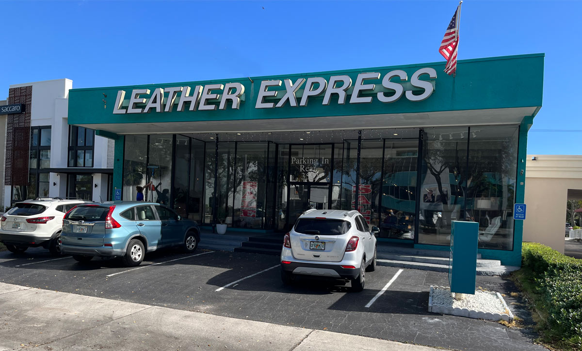 Leather Express Fort Lauderdale Sign